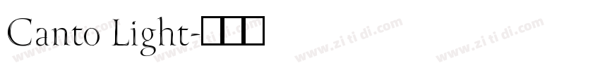 Canto Light字体转换